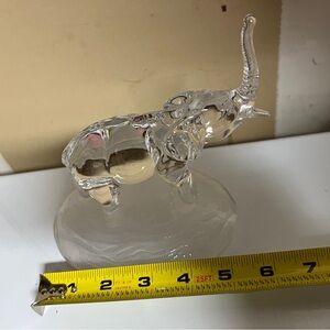 Clear Glass Elephant Figurine